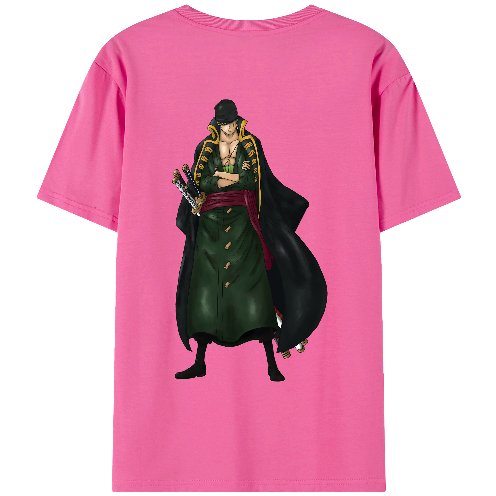 ワンピース ロロノア・ゾロ ONE PIECE Roronoa Zoro レディース半袖Tシャツ(バックプリント)